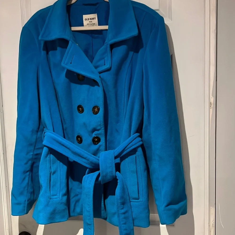 Womens XXL fleece coat with belt, good condition - Picture 1 of 3